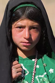 Countries Prints: Afghanistan, Ghor Province, Pal-Kotal-I-Guk, Aimaq Nomad Camp, Aimaq Girl