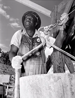 Overalls Prints: African American construction worker at the Douglas Dam on the French Broad River