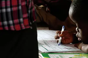 Primary School Prints: African primary school (Togo). Schoolboy