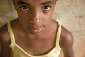 Brazil Prints: Afro-Brazilian girl in the city of Prados, Minas Gerais