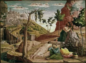 Suffering Prints: Agony in the Garden (St. Zeno Altarpiece detail) by Mantegna