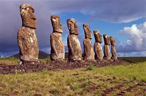 Mystery Prints: Ahu Akivi, Moai