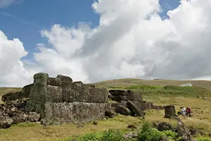 Chile Prints: Ahu Vinapu, Easter Island Rapa Nui, Chile, South America