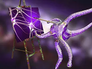 Mind Prints: AI art generator, conceptual illustration