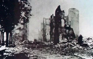 Fascist Prints: Air raid attack on the Basque town of Guernica