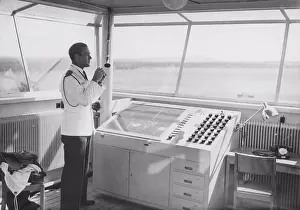 Aviation Prints: Air traffic controller in the 1940s