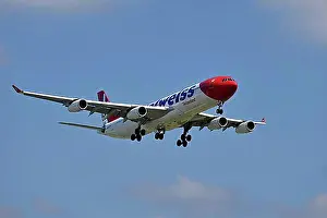 Aviation Prints: Aircraft Edelweiss Air, Airbus A340-300, HB-JMD