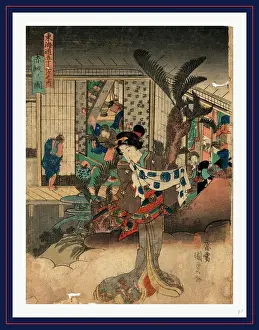 1844 Prints: Akasaka no zu, View of Akasaka