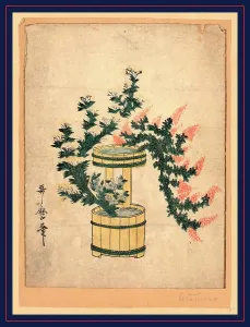 Pink Prints: Akikusa no rikka, Potted autumn grasses and Rikka