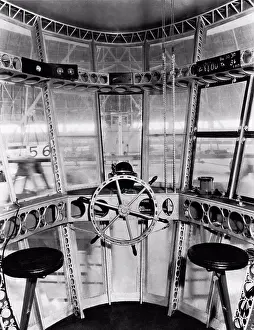 Cockpit Prints: Akron, Ohio: c. 1932 The control room of the dirigible Akron