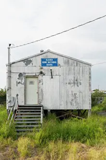 Alaskan Prints: Alaska Army National Guard storage shed in Mountain Village