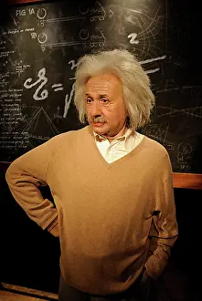 Figures Prints: Albert Einstein as a wax figure in Madame Tussauds Wax Museum