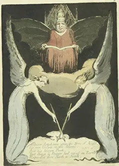 Rose Prints: Albion's Angel rose upon.... by William Blake