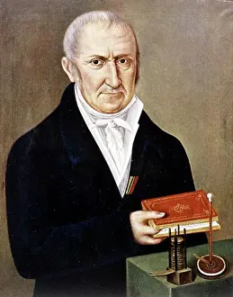 Beginnings Prints: Alessandro Volta (1745-1827) Italian physicist