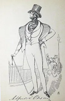Social Prints: Alfred Guillaume Gabriel, Count D'Orsay - 1801-1852. French socialite and dandy
