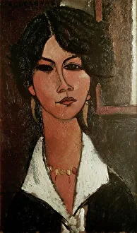 Earring Prints: The Algerian Almaisa 1917 Amedeo Modigliani (1884-1920 Italian)
