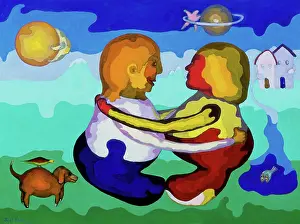 Only Women Prints: All Things Together 2005 Joel Barr (b.1946 American) Oil on Canvas