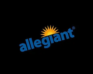 Background Plain Colored Prints: Allegiant Air, Rotated Logo, Black Background