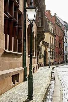 Historic Centre Prints: Alley with brooks in the old town
