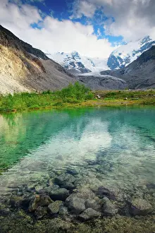 2016 Prints: Alpensee in den Gletschern des Engadins bei Sankt Moritz im Sommer *** Alpensee in the Glaciers of Engadine at Sankt