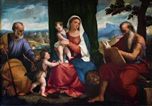Period Costume Prints: Altarpiece showing the Holy Family; with the Young Saint John the Baptist and Saint Jerome c