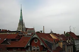 Stadt Prints: Alttsadt Mühlhausen with tower of the Marienkirche Altsadt Mühlhausen with tower of the Marienkirche