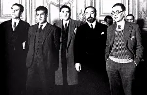 Ambassador Fernando de los Ríos with beard alongside other socialist deputies