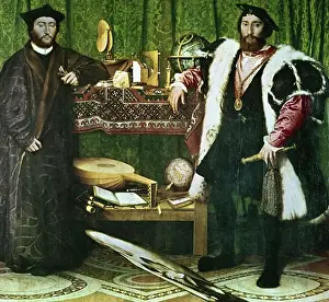 Globe Prints: The Ambassadors, Jean de Dinteville and Georges de Selve at court of Henry VIII of England by Hans Holbein the Younger