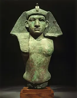 Copper Prints: Amenemhet III, Egyptian Pharaoh (1843-1798 BCE) 19th Century Artist Unknown Copper alloy Private Collection