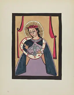 : American 20th Century, Plate 11 Annunciation From Portfolio Spanish Colonial Designs of New Mexico