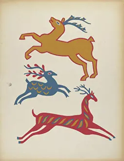 Folk Prints: American 20th Century, Plate 3 From Portfolio Folk Art of Rural Pennsylvania