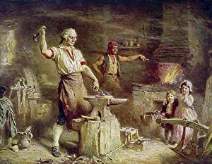 Blacksmith Prints: The American Cincinnatus, Jean Leon Gerome Ferris (1863-1930 American)