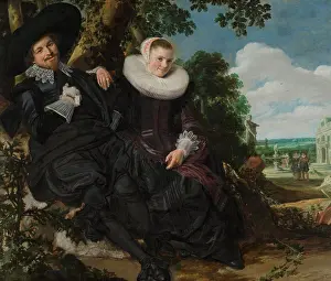 Serene People Prints: Amorous couple by Frans I Hals