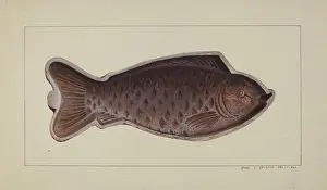 Fish Prints: Amos C Brinton, Fish Mold, c 1938 Fish Mold