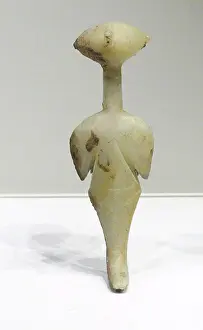 Turkey Prints: Anatolian figurine of a naked woman from Western Anatolia (Turkey), mid-5th millennium BC