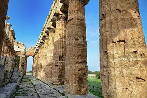 Unesco Prints: The ancient Doric Greek Temple of Hera of Paestum built in about 460-450 BC