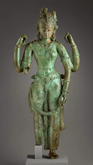 Nepal Prints: The Androgynous Form of Shiva and Parvati (Ardhanarishvara)