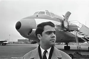 February Prints: Anefo photo collection. Arrival German jazz pianist Eugen Cicero at Schiphol