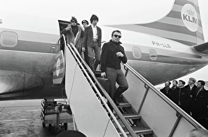 Historical Prints: Anefo photo collection. Arrival Rolling Stones at Schiphol