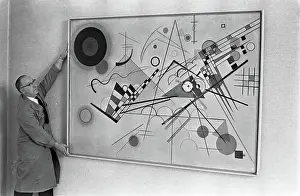 Museum Prints: Anefo photo collection. 'Bauhaus' exhibition in Stedelijk Museum Painting by Kandinsky