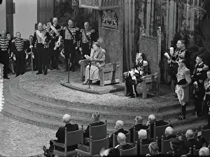 Hague Prints: Anefo photo collection. Confirmation Statute of the Kingdom by Queen Juliana in the Ridderzaal in the Hague