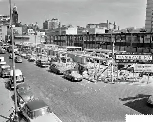 Stores Prints: Anefo photo collection. Construction stores in Rotterdam. May 26, 1959