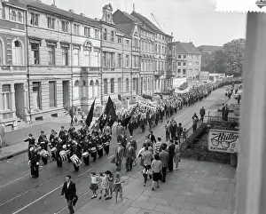 Bonn Prints: Anefo photo collection. Demonstration of German miners in Bonn against closure of mines in the ruins