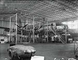 Dock Prints: Anefo photo collection. 'Dock' for DC6 at Schiphol