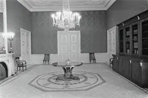 September Prints: Anefo photo collection. Interiors of RESTAURED PALACE Noordeinde; Large antichambre