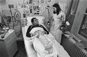 March Prints: Anefo photo collection. Jan Blaaser on bed in the Innergast House with a broken leg