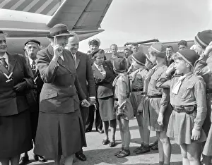 Stars Prints: Anefo photo collection. Lady Baden Powell in the Netherlands