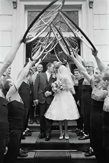 January Prints: Anefo photo collection. Marriage Henk Nijdam with C