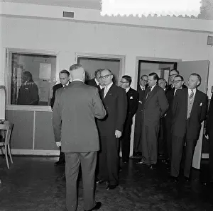 February Prints: Anefo photo collection. Minister Brandche visits BB in Rotterdam