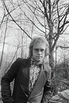 Anefo photo collection. Pop singer Elton John in the Netherlands; Elton John, head. 17 February 1971
